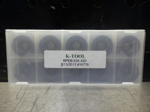 K-TOOL Carbide Inserts QTY10 RPEB-535 X20 (LOC1080B)