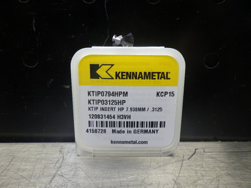 Kennametal 7.94mm Drill Tip Insert KTIP0794HPM KCP15 (LOC1626