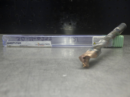 Walter 27/64" Coolant Thru Carbide Drill 12mm Shank A6489DPP-27/64IN (LOC2143B)