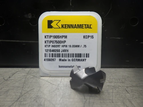 Kennametal 19.5mm Carbide Drill Tip Inserts QTY1 KTIP1905HPM KCP15 (LOC3028C)