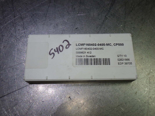 SECO Carbide Grooving Inserts QTY10 LCMF160402-0400-MC CP500 (LOC3285)