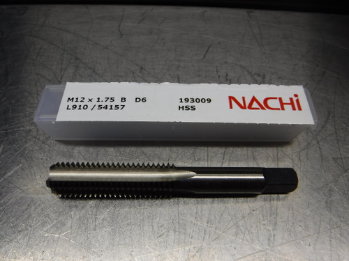 Nachi M12X1.75 B D6 HSS Standard Hand Tap 0.367" Shank L910/54157 (LOC1937A)