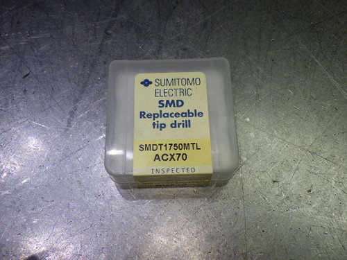 Sumitomo 17.5mm Carbide Drill Tip Insert QTY1 SMDT1750MTL ACX70 (LOC3285)