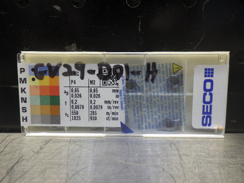 SECO Carbide Indexable Inserts QTY10 DCMT070208-F1 TP3501 (LOC1285A)