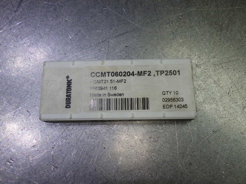 SECO Carbide Inserts QTY10 CCMT21.51-MF2/CCMT060204-MF2 TP2501 (LOC557)