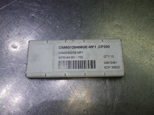 SECO Carbide Inserts QTY10 CNMG432GE-MF1/CNMG120408GE-MF1 CP200 (LOC1812B)
