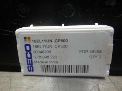SECO Carbide Threading Inserts QTY2 16EL11UN CP500 (LOC2003A)