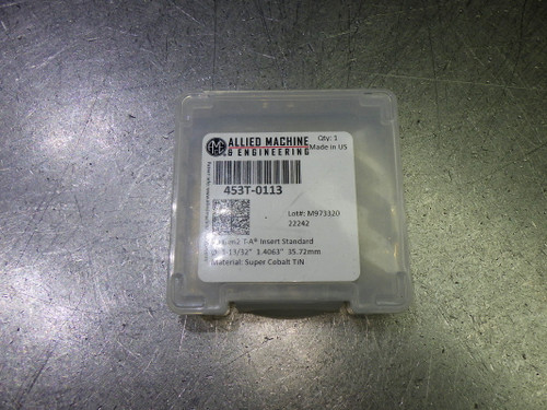 AMEC T-A #3 Gen2 1.4063" Super Cobalt Spade Drill Insert QTY1 453T-0113 (LOC1979A)