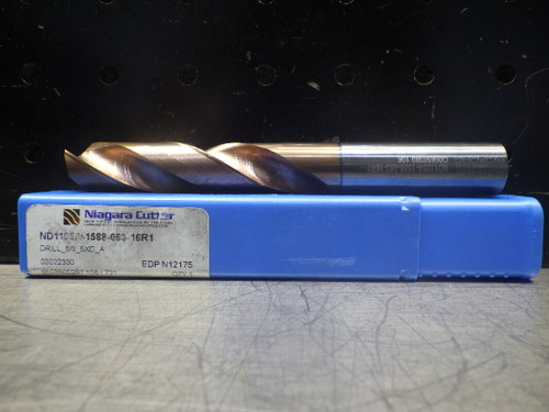 Niagara  5/8" HP Carbide Coolant Thru Drill  ND1105A-1588-16R1 (LOC2003A)