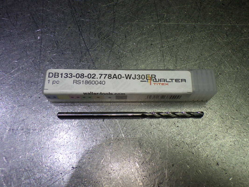 Walter 7/64" 8xD Carbide Drill 3mm Shank DB133-08-02.778A0-WJ30ER (LOC1997B)