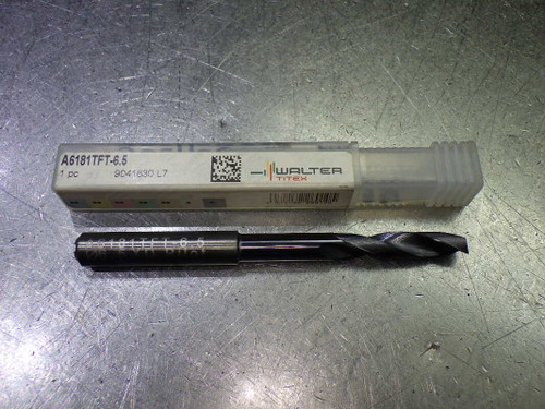 Walter 6.5mm Coolant Thru 2xD Carbide Drill 8mm Shank A6181TFT-6.5 (LOC1997B)