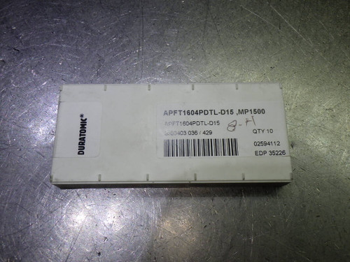 SECO Carbide Milling Inserts QTY10 APFT1604PDTL-D15 MP1500 (LOC1997B)