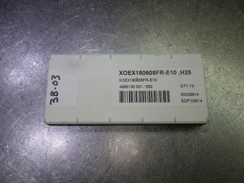 SECO Carbide Milling Inserts QTY10 XOEX180608FR-E10 H25 (LOC1997B)