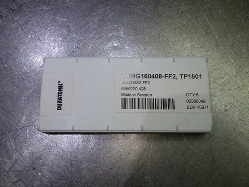 SECO Carbide Inserts QTY5 VNMG332-FF2/VNMG160408-FF2 TP1501 (LOC1997B)