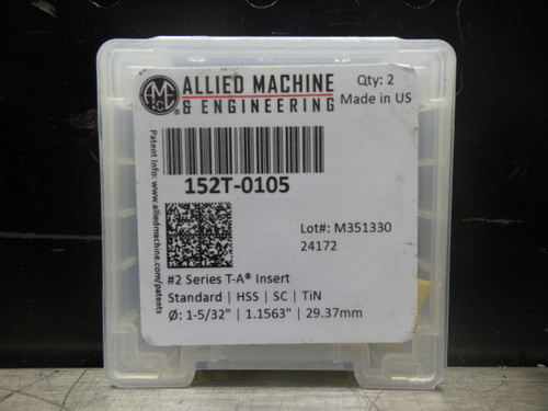 AMEC T-A #2 5/32" Cobalt Spade Drill Inserts QTY2 152T-0105 (LOC2693A)