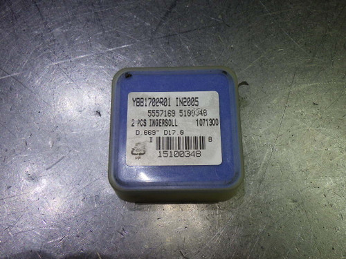 Ingersoll 17mm Carbide Inserts QTY2 YBB1700R01 IN2005 (LOC2534)