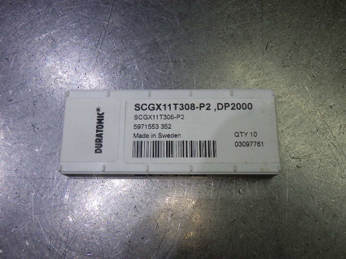 SECO Carbide Drilling Inserts QTY10 SCGX11T308-P2 DP2000 (LOC2677A)