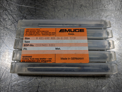 Emuge Cobalt Right Hand Thread Tap QTY5 M8x1-6HX REK.2A-S-IKZ TICN  (LOC559)