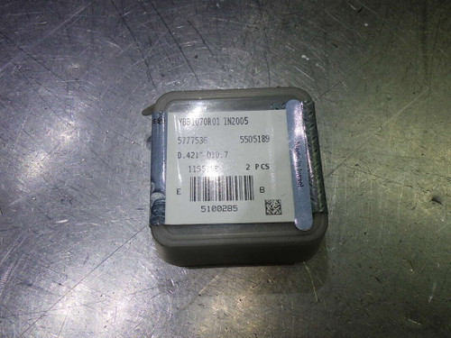 Ingersoll 10.7mm Carbide Drill Tip Insert QTY2 YBB1070R01 IN2005 (LOC2677A)