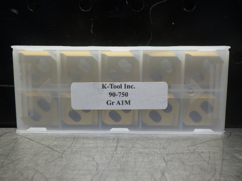 K-Tool 90° Slit Point Spot Drill Carbide Inserts QTY10 90-750 Gr A1M (LOC2751B)