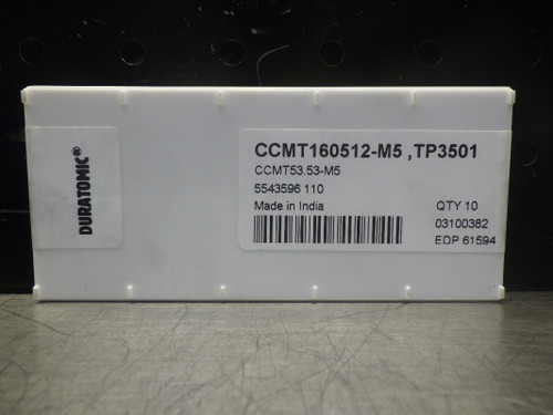 SECO Carbide Inserts QTY10 CCMT160512-M5 TP3501 (LOC2003B)