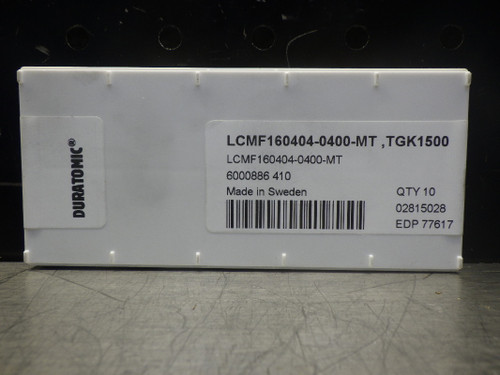 SECO Carbide Inserts QTY10 LCMF160404-0400-MT TGK1500 (LOC2003B)