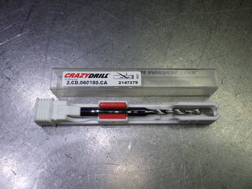Mikron CrazyDrill 3.5mm Coolant Thru 6xD Carbide Drill 2.CD.060350.CA (LOC2740B)