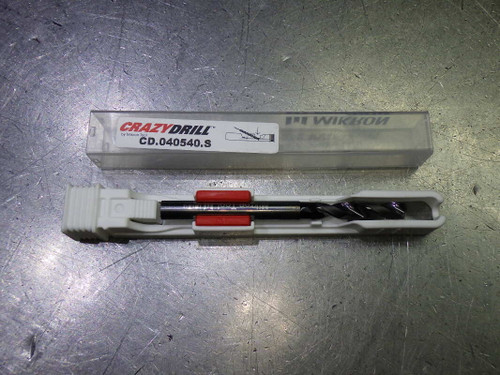 Mikron CrazyDrill 5.4mm 4xD Carbide Drill 6mm Shank CD.040540.S (LOC2740B)