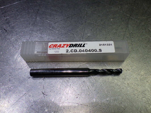 Mikron CrazyDrill 4mm 4xD Carbide Drill 6mm Shank 2.CD.040400.S (LOC2740B)