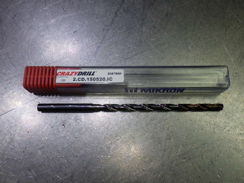 Mikron CrazyDrill 1.5mm Coolant Thru 15xD Carbide Drill 2.CD.150520.IC (LOC1679)