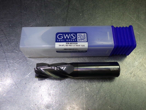 GWS 3/4" 4 Flute Carbide CR Endmill 3/4" Shank .06" R 206-603329 (LOC2654A)