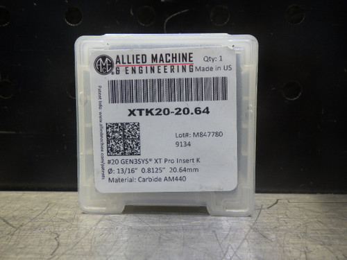 AMEC Gen3sys XT #20 13/16" Carbide Spade Drill Insert XTK20-20.64 (LOC1533B)