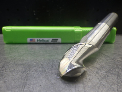 Helical 3/4" Carbide Ball Nose Endmill 3/4" Shank H45AL-RN-L-20750-BN (LOC1855B)