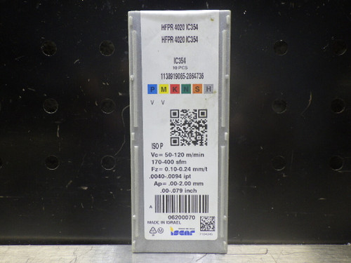 Iscar Carbide Inserts QTY10 HFPR4020 IC354 (LOC1530)