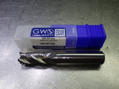 GWS 33/64" 4 Flute Carbide SQ Endmill 9/16" Shank 206-001208 (LOC1188D)