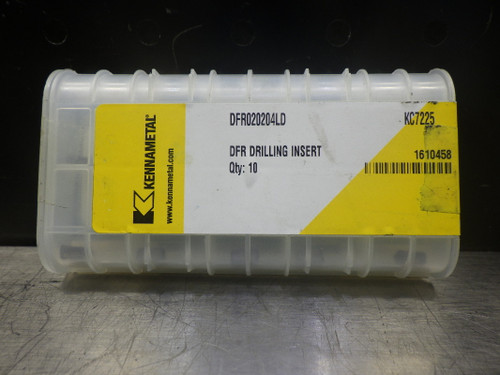 Kennametal Carbide Inserts QTY10 DFR020204LD KC7225 (LOC2108B)
