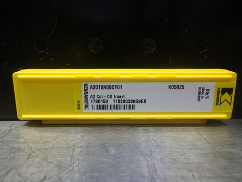 Kennametal Carbide Inserts QTY5 A2016N00CF01 KC5025 (LOC2108B)