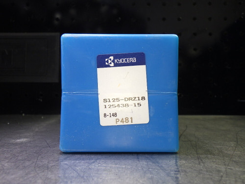 Kyocera 1.8126" Coolant Thru 3xD Drill 1.25" Shank S125-DRZ18 125438-15 (LOC2761A)