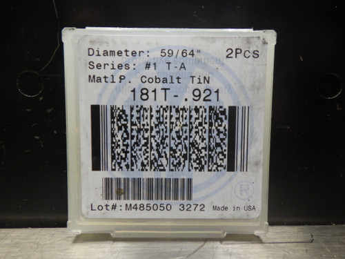 AMEC Gen2 T-A #1 59/64" Cobalt Spade Drill Inserts QTY2 181T-.921 (LOC1005B)