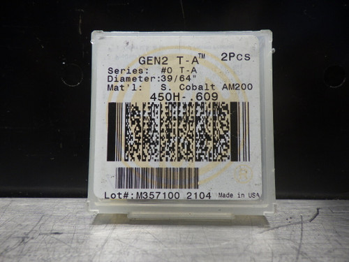 AMEC Gen2 T-A #0 39/64" Cobalt Spade Drill Inserts QTY2 450H-.609 (LOC1005B)