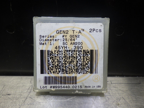 AMEC Gen2 T-A #Y 25/64" Cobalt Spade Drill Inserts QTY2 45YH-.390 (LOC1005B)