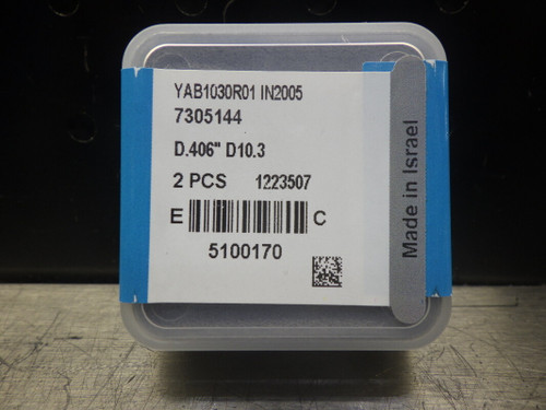 Ingersoll 10.3mm Carbide Drill Inserts QTY2 YAB1030R01 IN2005 (LOC1360A)
