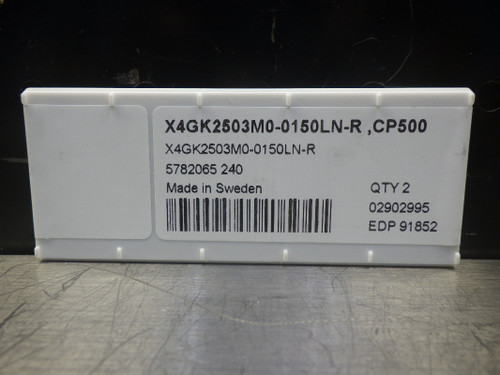 SECO Carbide Inserts QTY2 X4GK2503M0-0150LN-R CP500 (LOC1136B)