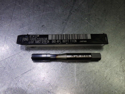 OSG EXO 5/16"-24 H3 4 Flute HSS Bottom Tap .24" Sq Shank 1005700608 (LOC318A)