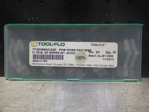 TOOL FLO Carbide Inserts QTY10 TF25399AC22D AC22D (LOC560)
