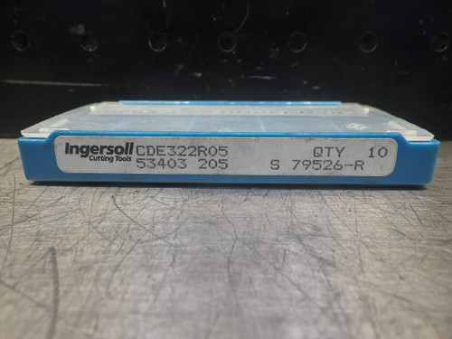 Ingersoll Carbide Inserts QTY10 CDE322R05 205 (LOC568B)