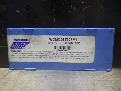 Manchester Carbide Inserts QTY10 WCMX 06T308M1 90C (LOC568B)