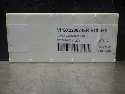 SECO Carbide Inserts QTY10 VPGX220624ER-E10 H25 (LOC613B)