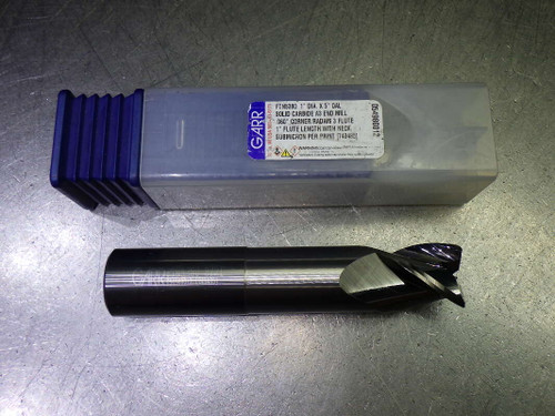 GARR 1" 3 Flute Carbide CR Endmill 1" Shank .06" R FTN8380 (LOC658A)
