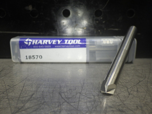 Harvey Tool 1/4" Carbide Type 2 Flat End Chamfer Cutter 18570 (LOC1820A)